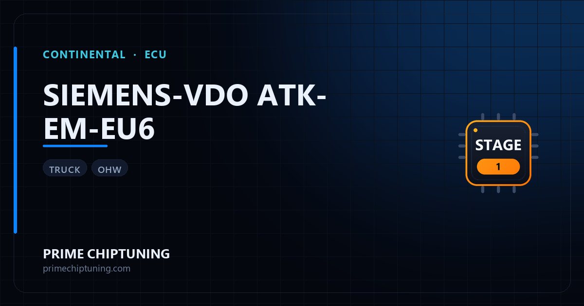 Solutions disponibles pour la famille d'ECU CONTINENTAL SIEMENS-VDO ATK-EM-EU6 : Reprogrammation Stage 1