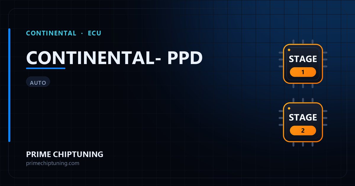 Solutions disponibles pour la famille d'ECU CONTINENTAL- PPD : Reprogrammation Stage 1, Reprogrammation Stage 2