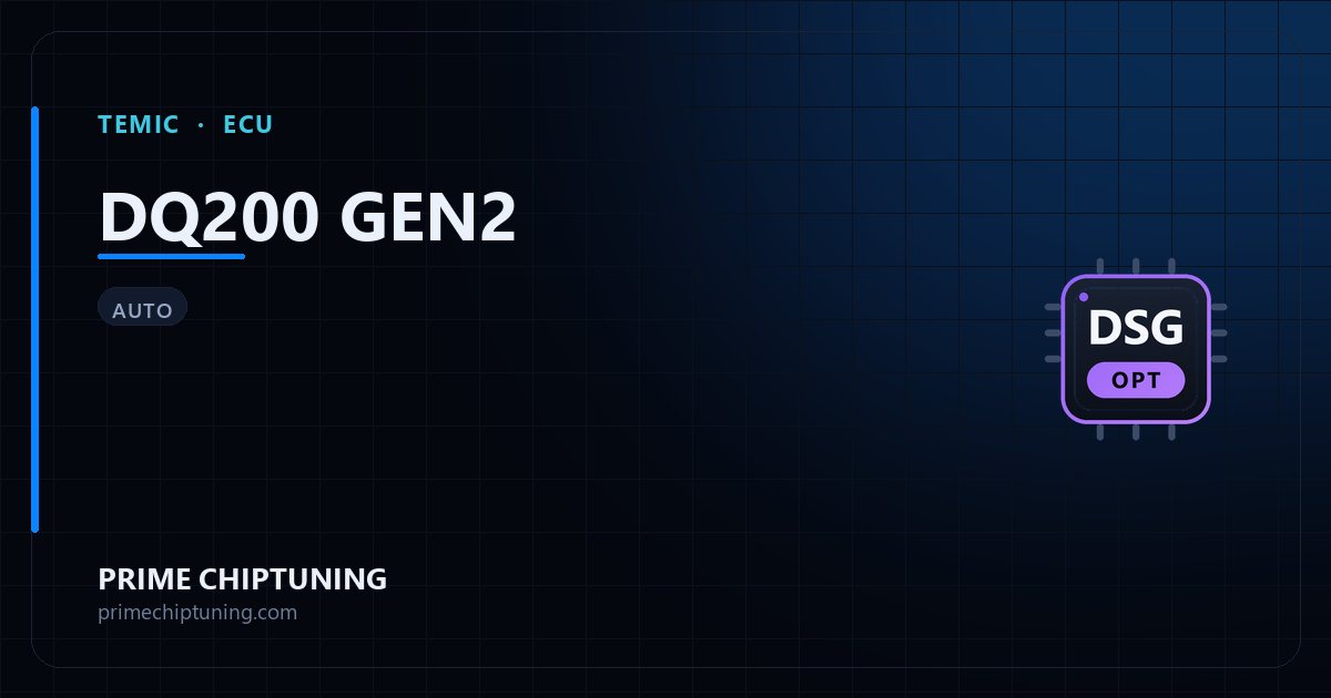 Solutions disponibles pour la famille d'ECU TEMIC DQ200 GEN2 : Optimisation DSG