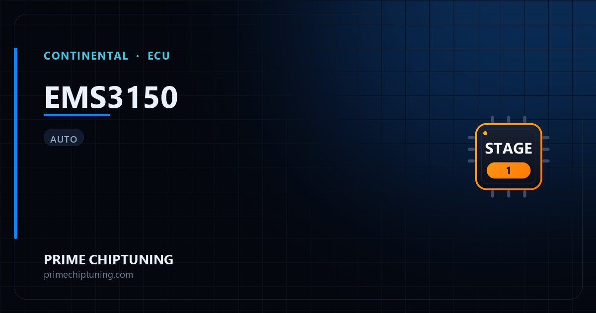 Solutions disponibles pour la famille d'ECU CONTINENTAL EMS3150 : Reprogrammation Stage 1