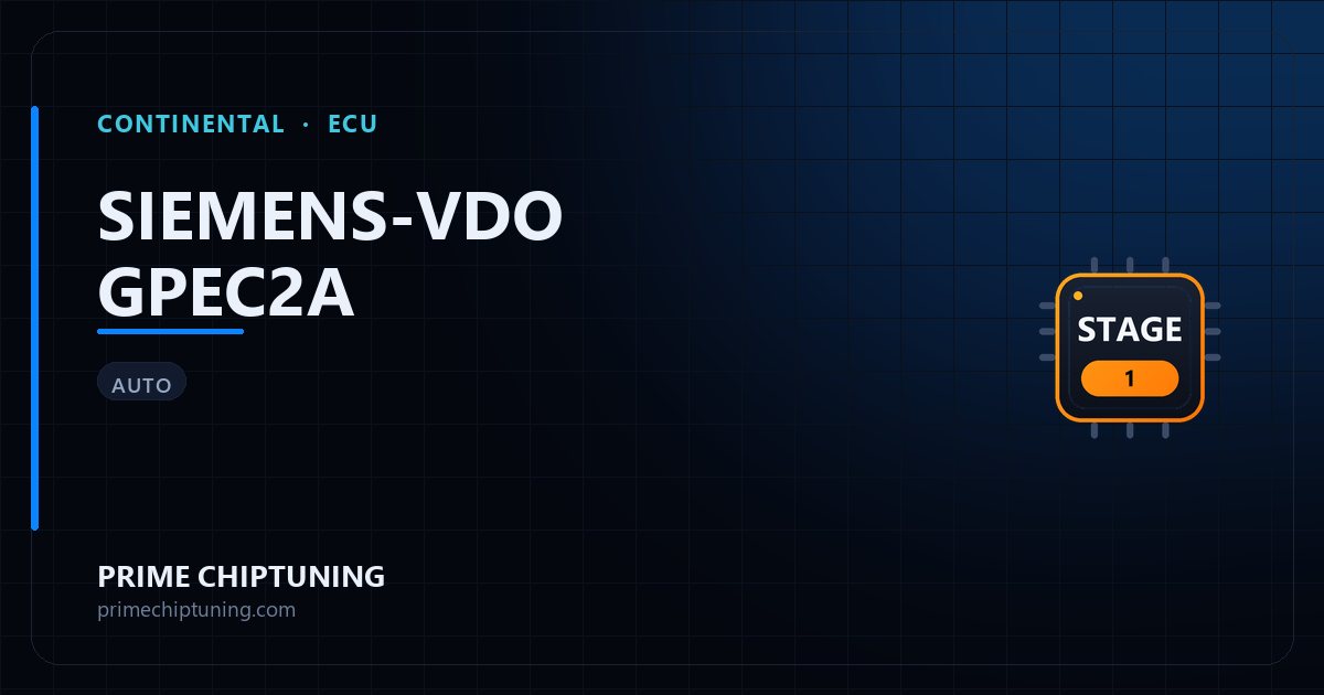 Solutions disponibles pour la famille d'ECU CONTINENTAL SIEMENS-VDO GPEC2A : Reprogrammation Stage 1