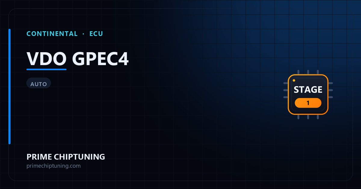 Solutions disponibles pour la famille d'ECU VDO GPEC4 : Reprogrammation Stage 1