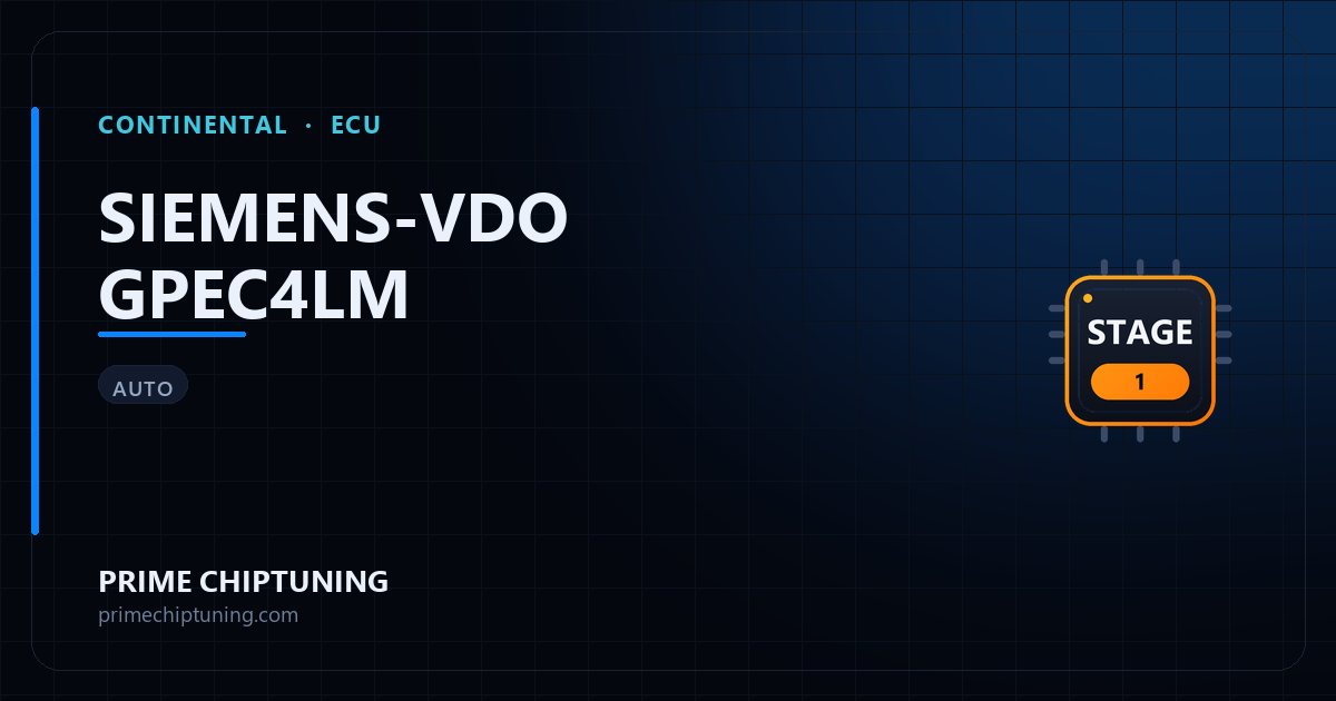 Solutions disponibles pour la famille d'ECU CONTINENTAL SIEMENS-VDO GPEC4LM : Reprogrammation Stage 1