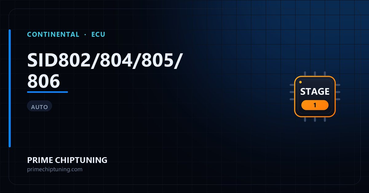 Solutions disponibles pour la famille d'ECU CONTINENTAL SID802/804/805/806 : Reprogrammation Stage 1