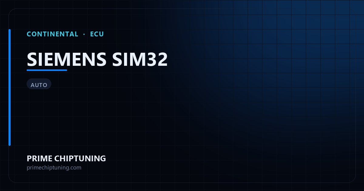 Solutions disponibles pour la famille d'ECU SIEMENS SIM32 : 