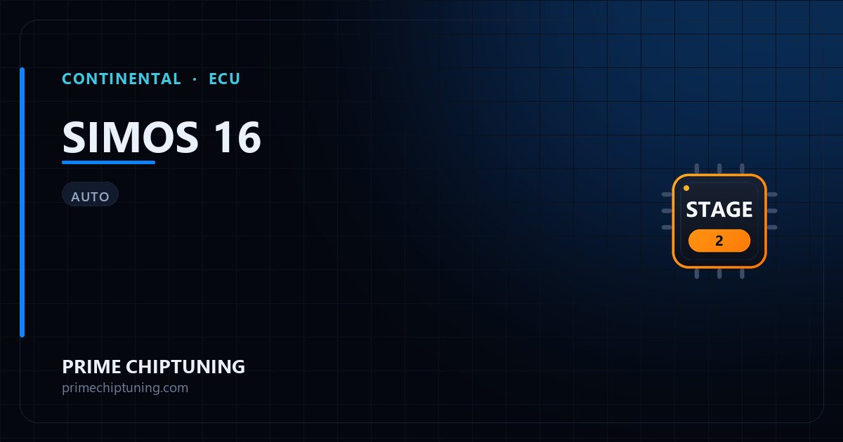 Solutions disponibles pour la famille d'ECU CONTINENTAL SIMOS 16 : Reprogrammation Stage 2