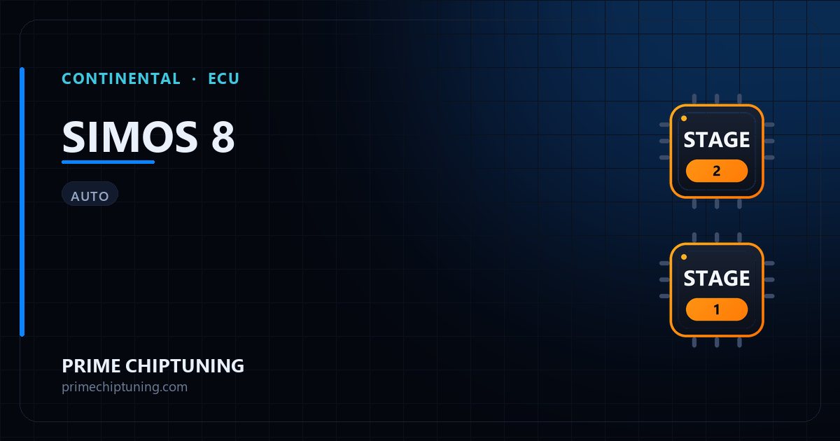 Solutions disponibles pour la famille d'ECU CONTINENTAL SIMOS 8 : Reprogrammation Stage 2, Reprogrammation Stage 1
