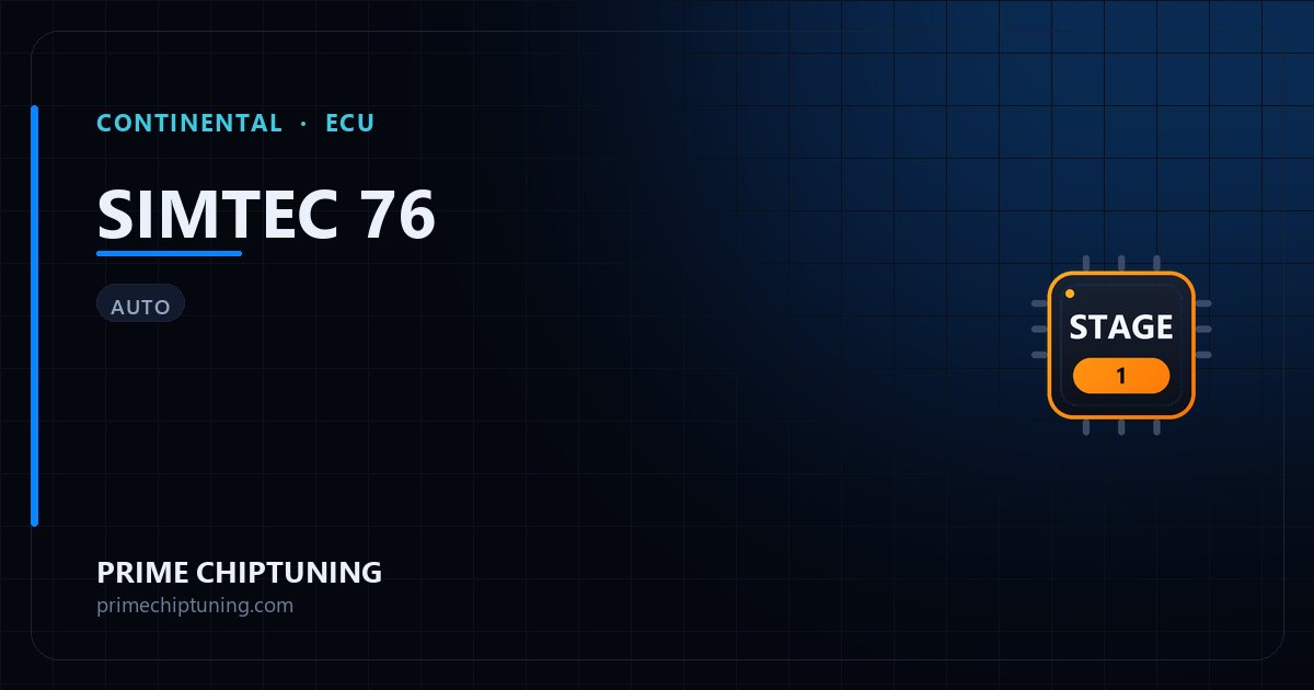 Solutions disponibles pour la famille d'ECU CONTINENTAL SIMTEC 76 : Reprogrammation Stage 1