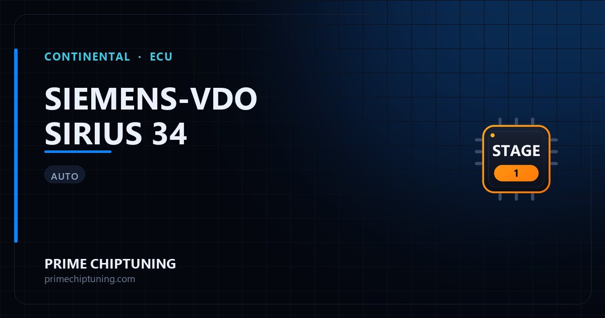 Solutions disponibles pour la famille d'ECU CONTINENTAL SIEMENS-VDO SIRIUS 34 : Reprogrammation Stage 1