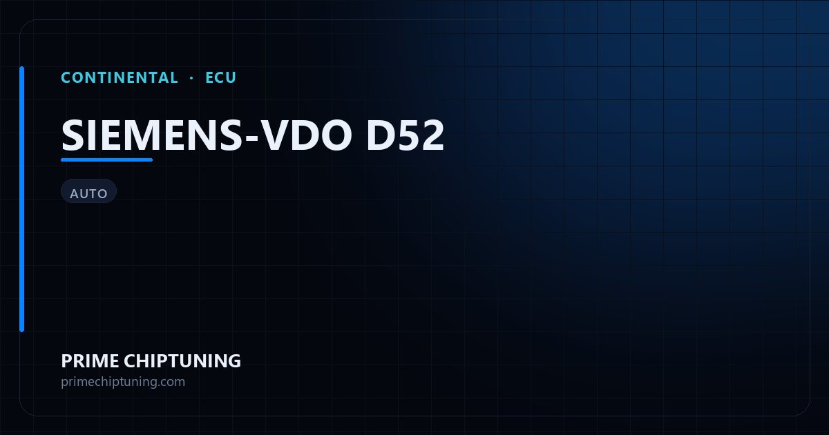 Solutions disponibles pour la famille d'ECU CONTINENTAL SIEMENS-VDO D52 : 