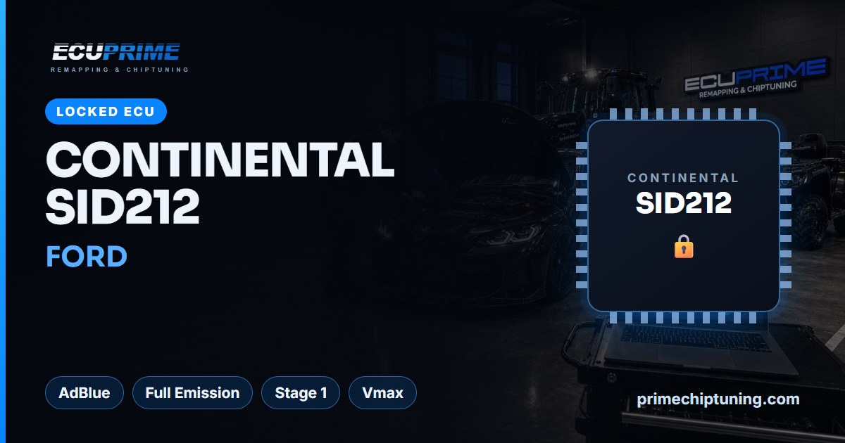 Calculateurs Continental SID212 verrouillés : solutions Ford AdBlue, antipollution et Stage 1